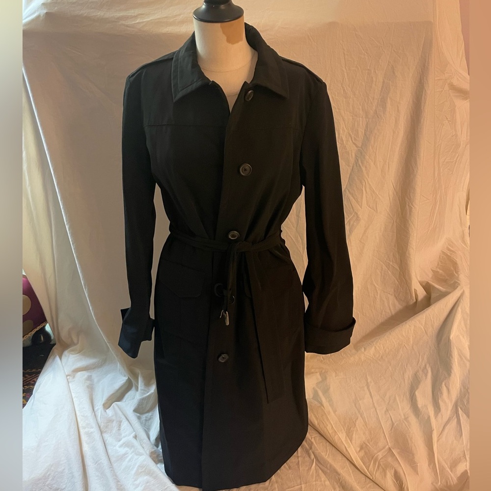 Black Prada tench coat